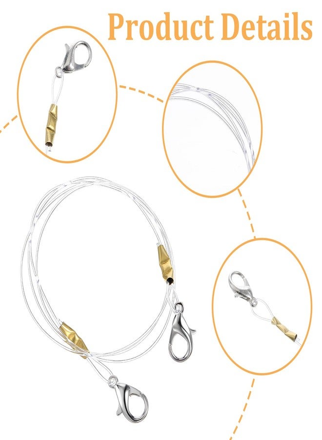 Tucnoeu Replacement Strings for Cat Wand Toy - 5pcs Durable Nylon & Stainless Steel Strings with Lobster Clasps for All Lures, Cat Stick - 22in Long, Universal Fit - Image 3